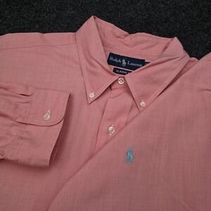 Ralph Lauren Mens‎ XXL Salmon Classic Fit Button Down Shirt